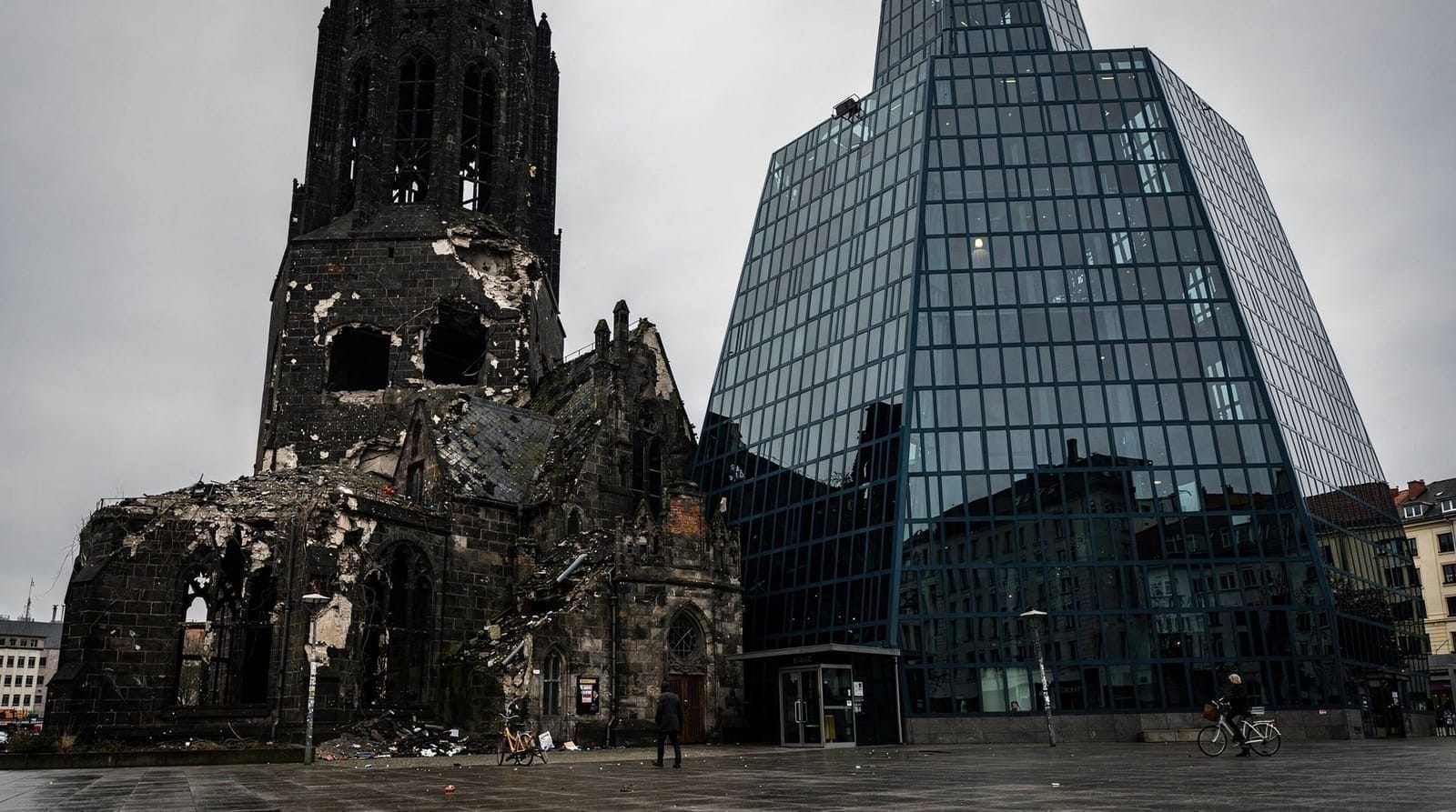 WWII bombing traces in Berlin: ruins, bullet holes, and surviving damage visible today