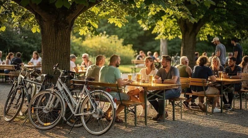 Berlin: City Bike Tour with Beer Garden Stop