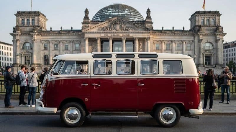 Berlin: Sightseeing Tour in Classic Volkswagen T1 Samba Bus